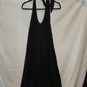 IOS Black Halter Dress